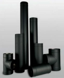 Ventis 8 - Inch Single Wall Black Stove Pipe And Components -BBQDIRECT Sales single wall main image 2