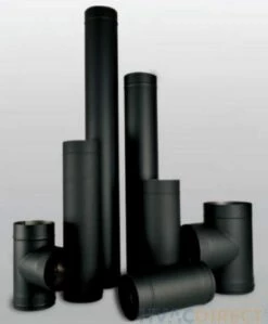 Ventis 8 - Inch Single Wall Black Stove Pipe And Components