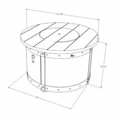 The Outdoor Greatroom Edison Round Gas Fire Pit Table - ED-20 16 The Outdoor Greatroom Edison Round Gas Fire Pit Table - ED-20 -BBQDIRECT Sales size