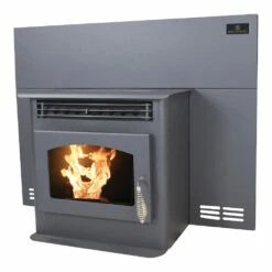 Breckwell Maverick Pellet Stove With Blower - Heats Up To 1500 Square Feet - SP22 -BBQDIRECT Sales sp22 insert side