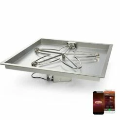 HPC 36-Inch Electronic Ignition Square Bowl Burner Kit - 36SSEI-SQBL