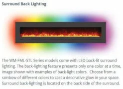 Amantii - Linear Electric Fireplace Series - WM-FML-72-7823-STL -BBQDIRECT Sales surround back lighting 1 1