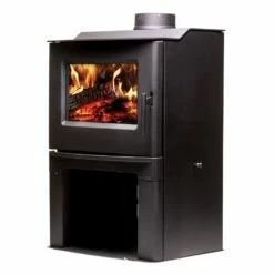 Breckwell Small Wood Stove With Blower - Heats Up To 1200 Square Feet - SW1.2 - Open Box -BBQDIRECT Sales sw1.2 angle