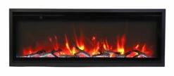 Amantii - Symmetry Extra Slim Electric Fireplace - SYM-SLIM-50 -BBQDIRECT Sales sym xs 42 front log orange flame 0114 1200