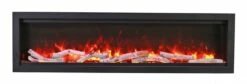 Amantii - Traditional Series Electric Fireplace - SYM-74-BESPOKE -BBQDIRECT Sales sym60 front birch orange flame 187 1200 1