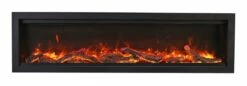 Amantii - Traditional Series Electric Fireplace - SYM-60-BESPOKE 17 Amantii - Traditional Series Electric Fireplace - SYM-60-BESPOKE -BBQDIRECT Sales sym60 front oak yellow flame 173 1200 3