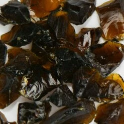 American Specialty Glass 3/8 Inch To 1/2 Inch Amber Brown Fire Glass - 10 Pounds