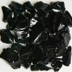 American Specialty Glass 3/8 Inch To 1/2 Inch Black Fire Glass - 10 Pounds
