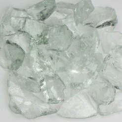 American Specialty Glass 3/8 Inch To 1/2 Inch Crystal Clear Fire Glass - 10 Pounds