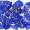 American Specialty Glass 3/8 Inch To 1/2 Inch Dark Blue Fire Glass - 10 Pounds -BBQDIRECT Sales tdkblue3 10