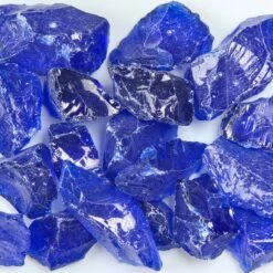 American Specialty Glass 3/8 Inch To 1/2 Inch Dark Blue Fire Glass - 10 Pounds