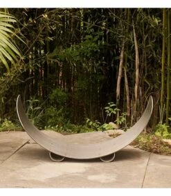 Fire Pit Art Crescent Log Rack - Stainless Steel -BBQDIRECT Sales tn crlr stainless