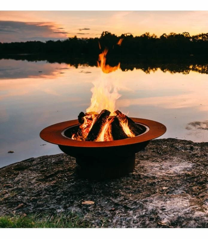 Fire Pit Art 41 Inch Wood Fire Pit - Saturn With Lid 5 Fire Pit Art 41 Inch Wood Fire Pit - Saturn With Lid - Image 3