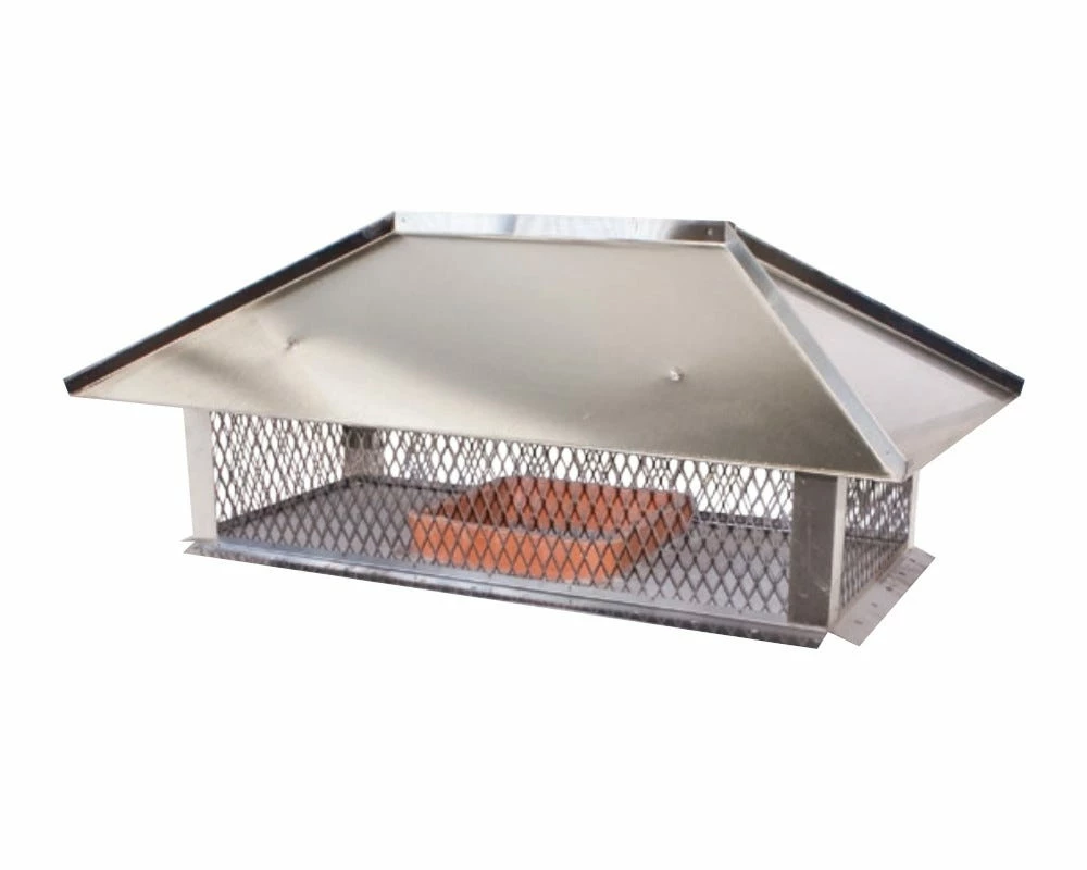 Ventis Stainless Steel Multi-Flue Chimney Cap With Hip And Ridge Lid And 14-Inch Mesh Height - MFHNRSS14 4 Ventis Stainless Steel Multi-Flue Chimney Cap With Hip And Ridge Lid And 14-Inch Mesh Height - MFHNRSS14 - Image 2