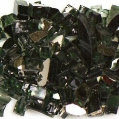 American Specialty Glass 1/4 Inch To 3/8 Inch Black Reflective Fire Glass - 10 Pounds