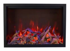 Amantii - 44" Traditional Series Electric Fireplace - TRD-44 -BBQDIRECT Sales trd44 front drift orange flame 9329 2