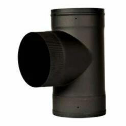 Ventis 8 - Inch Single Wall Black Stove Pipe And Components -BBQDIRECT Sales vb tee l 1