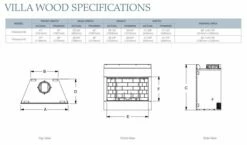 Majestic Villawood Outdoor Wood Fireplace- 42" -BBQDIRECT Sales villawood specs 1