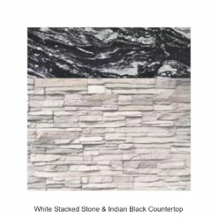 TRÅª 8ft Ready-to-Assemble Kitchen Island - B28011 -BBQDIRECT Sales white stacked stone indian black