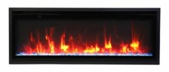 Amantii - Symmetry Extra Slim Electric Fireplace - SYM-SLIM-50 -BBQDIRECT Sales wm 45 xs front 14 orange flame 0110 1200