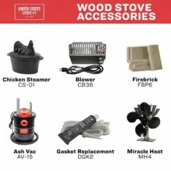 Ashley Large Wood Burning Stove - Heats Up To 2000 Square Feet -BBQDIRECT Sales wood stove accessory 1