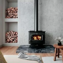Ashley Large Wood Burning Stove - Heats Up To 2000 Square Feet -BBQDIRECT Sales wood stove ashley aw2020e p lifestyle