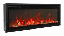 Amantii - Symmetry Extra Slim Electric Fireplace - SYM-SLIM-42 -BBQDIRECT Sales xs side log set orange flame 3 1200