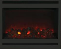 Amantii - Zero Clearance Electric Fireplace - ZECL-31-3228-STL -BBQDIRECT Sales zc 31 orange log flat 800
